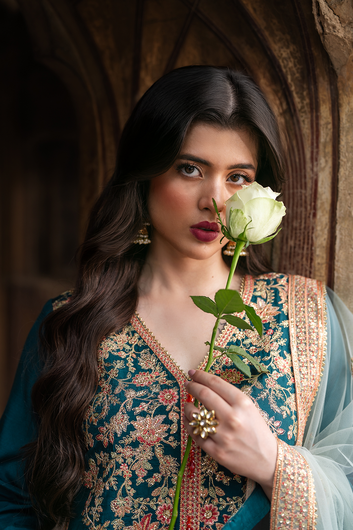 Saad Shaikh | Zaria Festive Pret 25 | LUXE - Formal Dress - available at Maria Faisal in UK and USA.