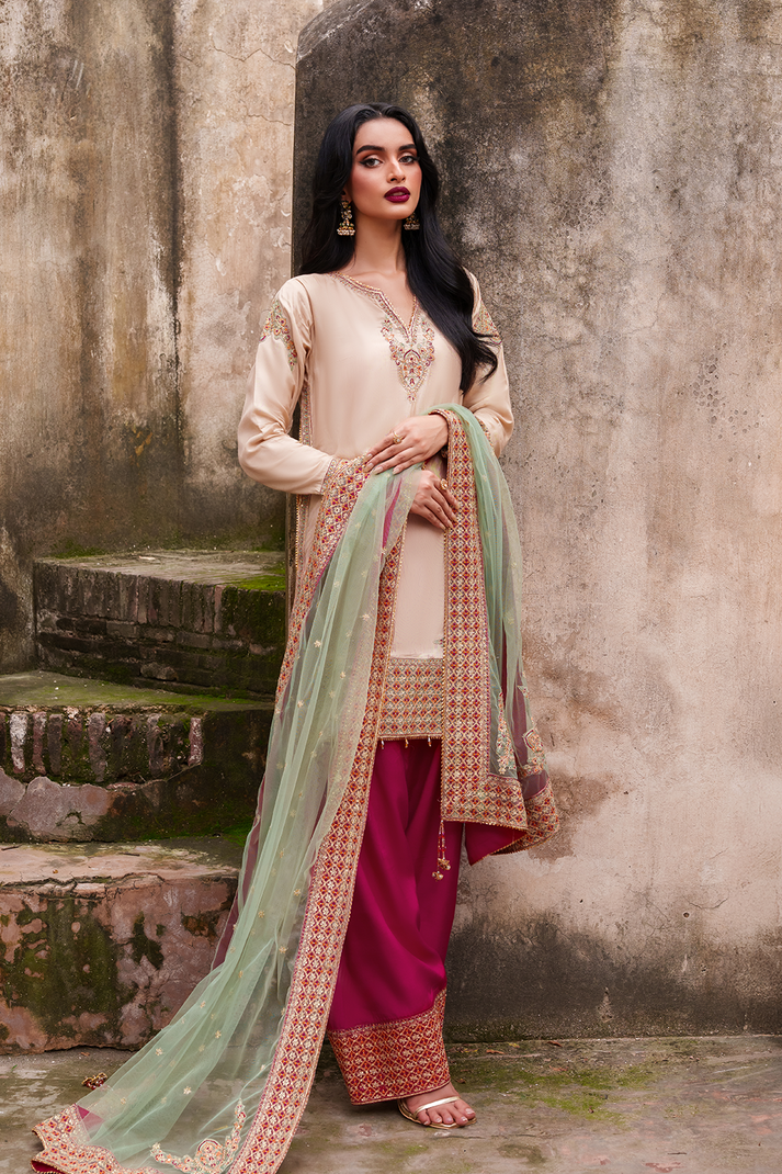 Saad Shaikh | Zaria Festive Pret 25 | SIERRA - Formal Dress - available at Maria Faisal in UK and USA.