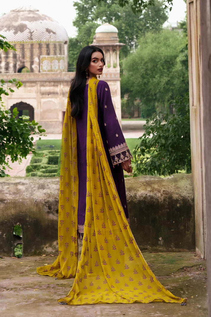 Saad Shaikh | Zaria Festive Pret 25 | RAVEN - Formal Dress - available at Maria Faisal in UK and USA.