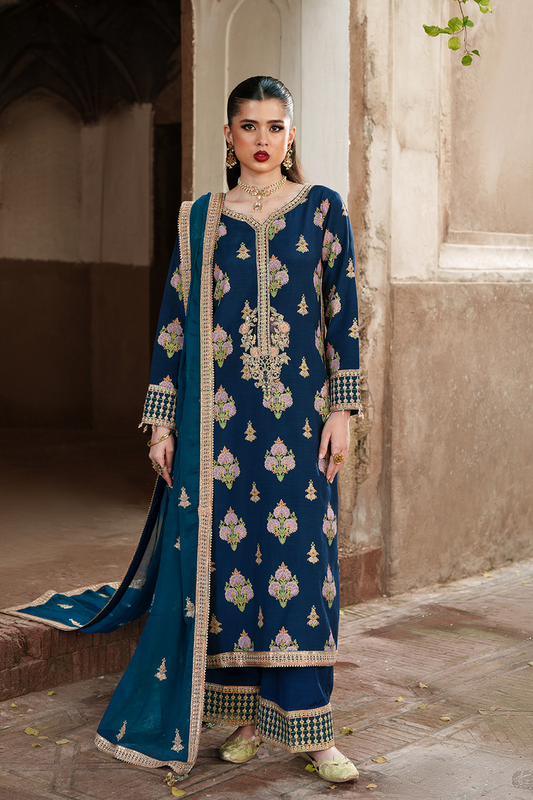 Saad Shaikh | Zaria Festive Pret 25 | SAPPHIRE - Formal Dress - available at Maria Faisal in UK and USA.