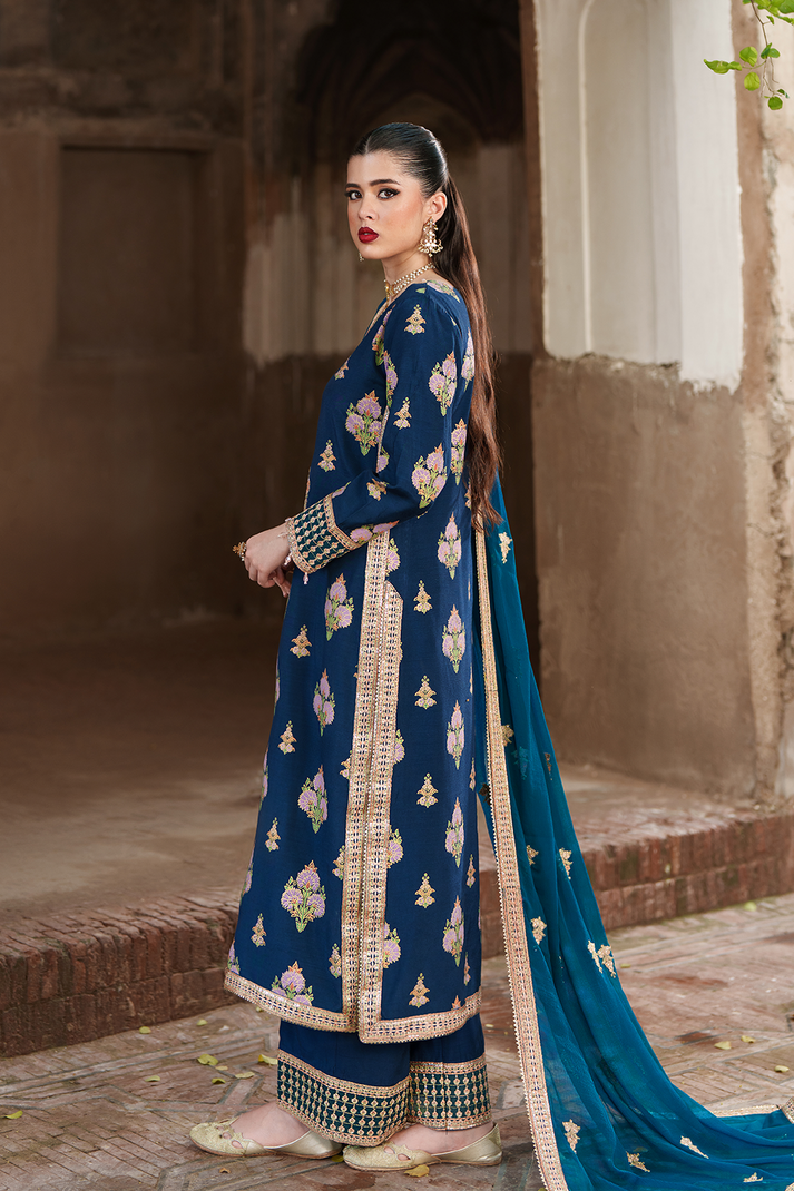 Saad Shaikh | Zaria Festive Pret 25 | SAPPHIRE - Formal Dress - available at Maria Faisal in UK and USA.