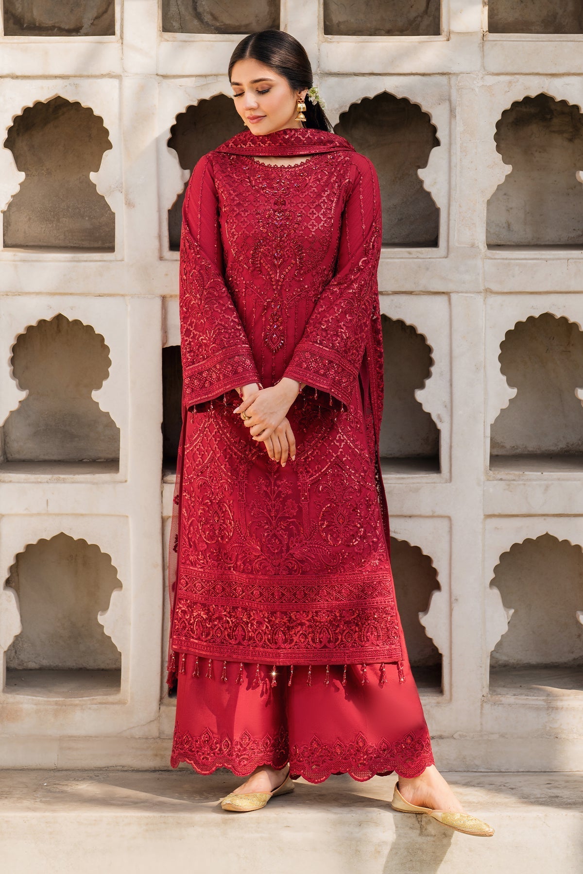 Imrozia Premium | Meeras Luxury Eid 25 | I-219 RUBY by Maria Faisal - Registered Vendor of : Imrozia Premium - type : Ladies Clothes - 100% original wedding dresses
