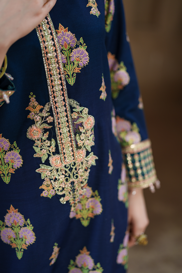 Saad Shaikh | Zaria Festive Pret 25 | SAPPHIRE - Formal Dress - available at Maria Faisal in UK and USA.