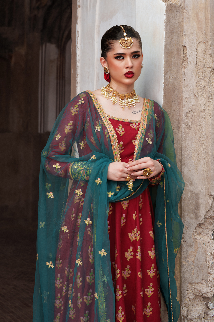 Saad Shaikh | Zaria Festive Pret 25 | SCARLET - Formal Dress - available at Maria Faisal in UK and USA.