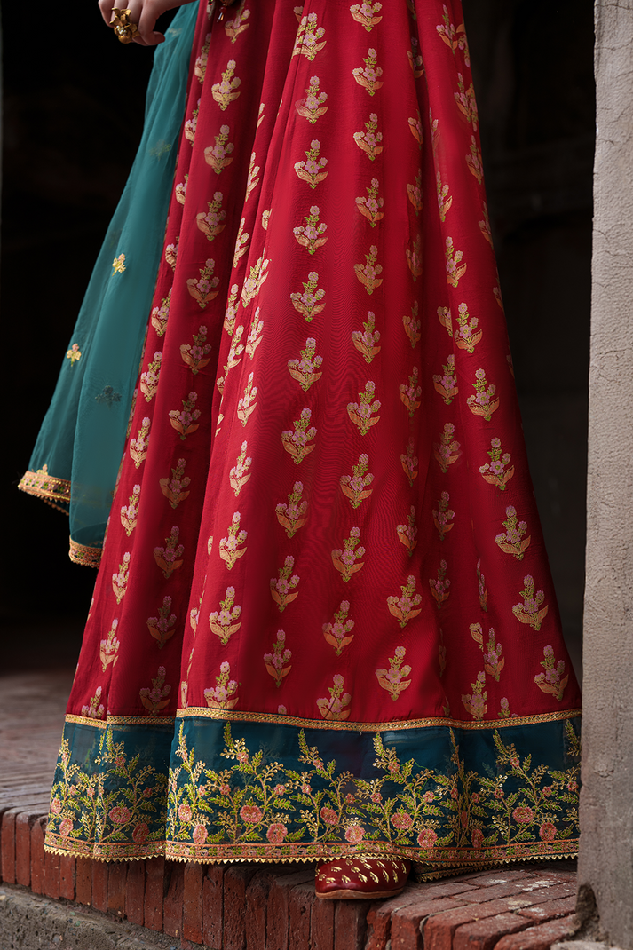 Saad Shaikh | Zaria Festive Pret 25 | SCARLET - Formal Dress - available at Maria Faisal in UK and USA.
