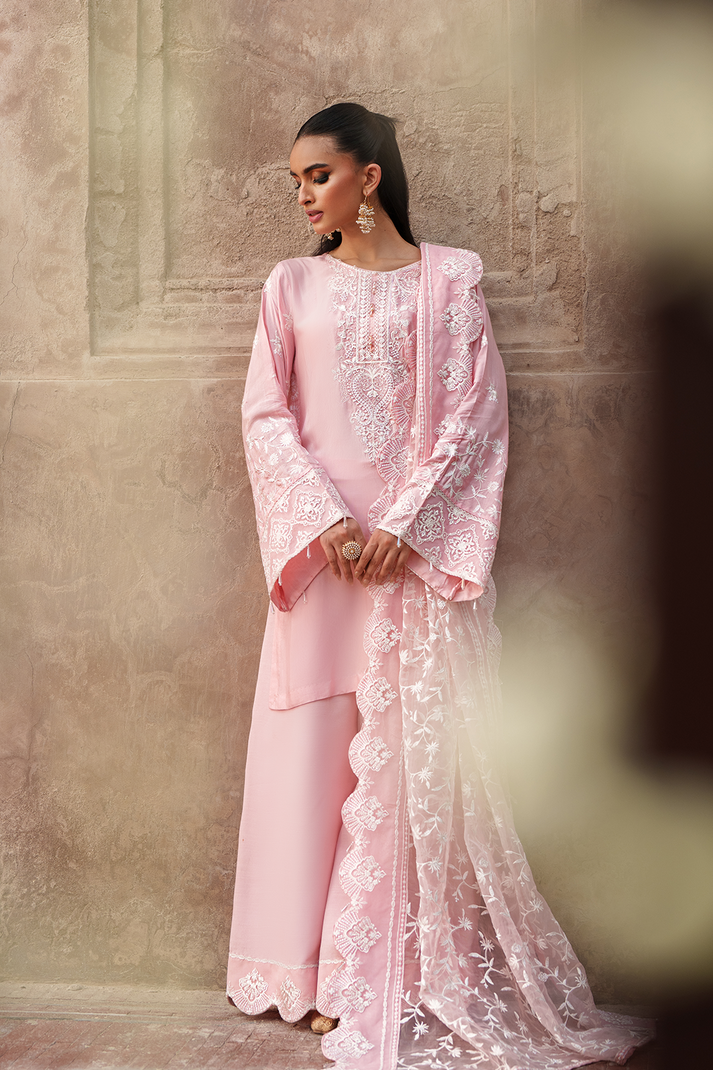 Saad Shaikh | Zaria Festive Pret 25 | BLUSH - Formal Dress - available at Maria Faisal in UK and USA.
