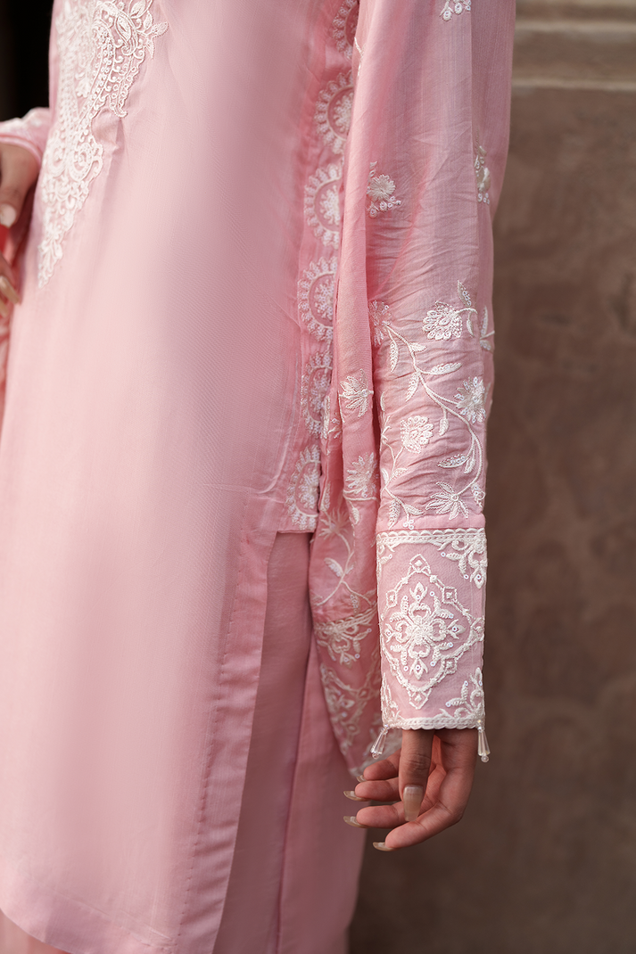 Saad Shaikh | Zaria Festive Pret 25 | BLUSH - Formal Dress - available at Maria Faisal in UK and USA.