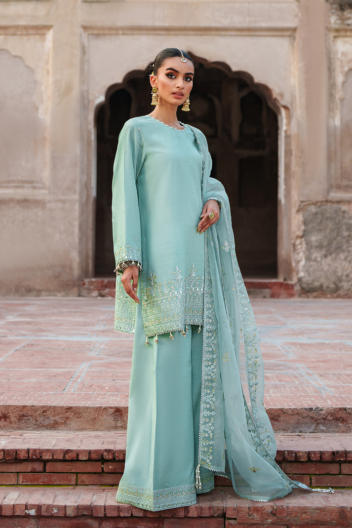 Saad Shaikh | Zaria Festive Pret 25 | AURA - Formal Dress - available at Maria Faisal in UK and USA.