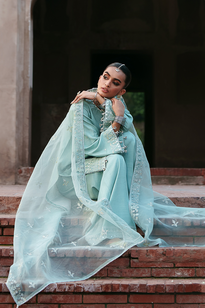 Saad Shaikh | Zaria Festive Pret 25 | AURA - Formal Dress - available at Maria Faisal in UK and USA.