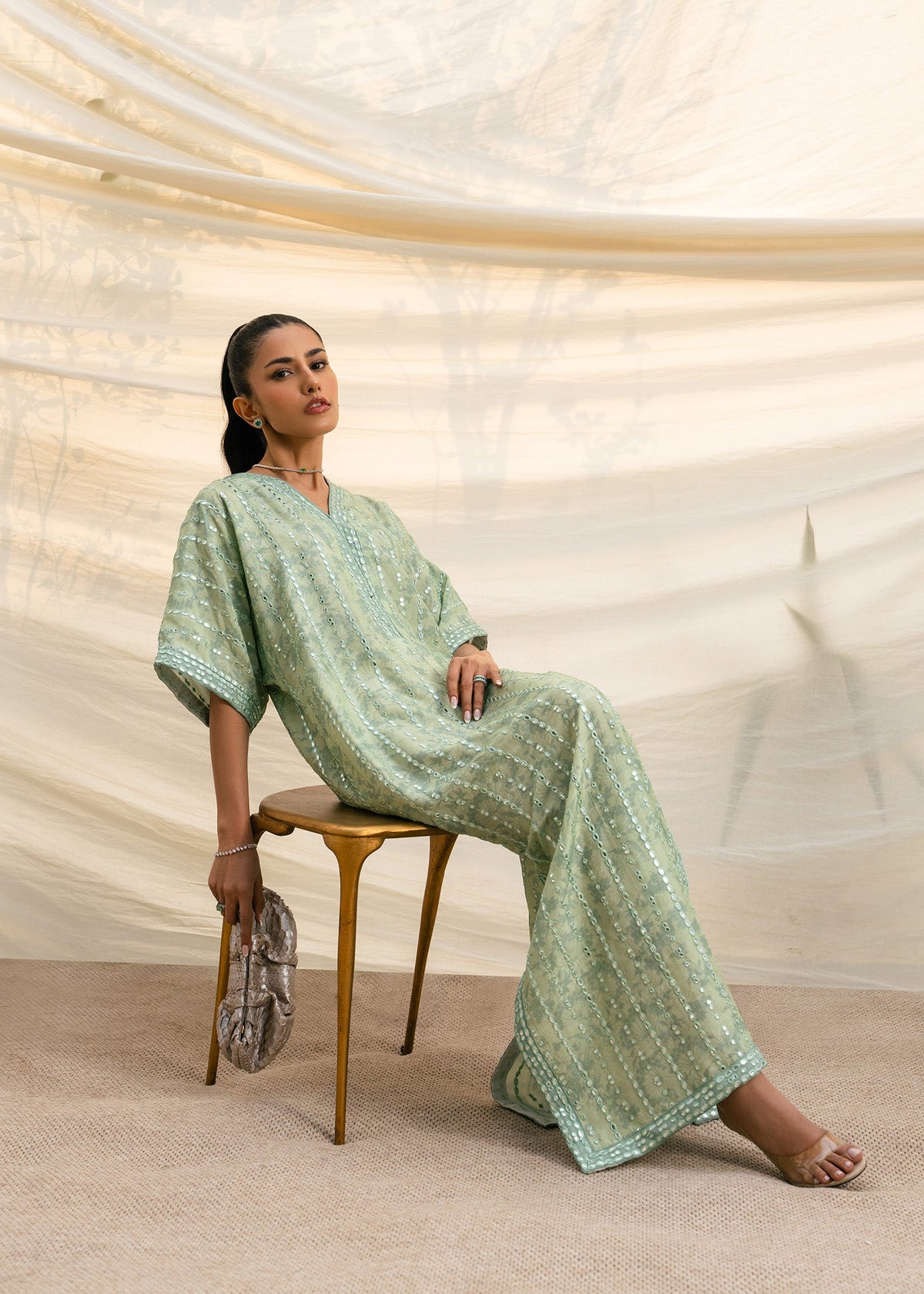 Mahgul | Ambi Bagh Silk Edit | Nayab - Luxury Dress - available at Maria Faisal in UK and USA.
