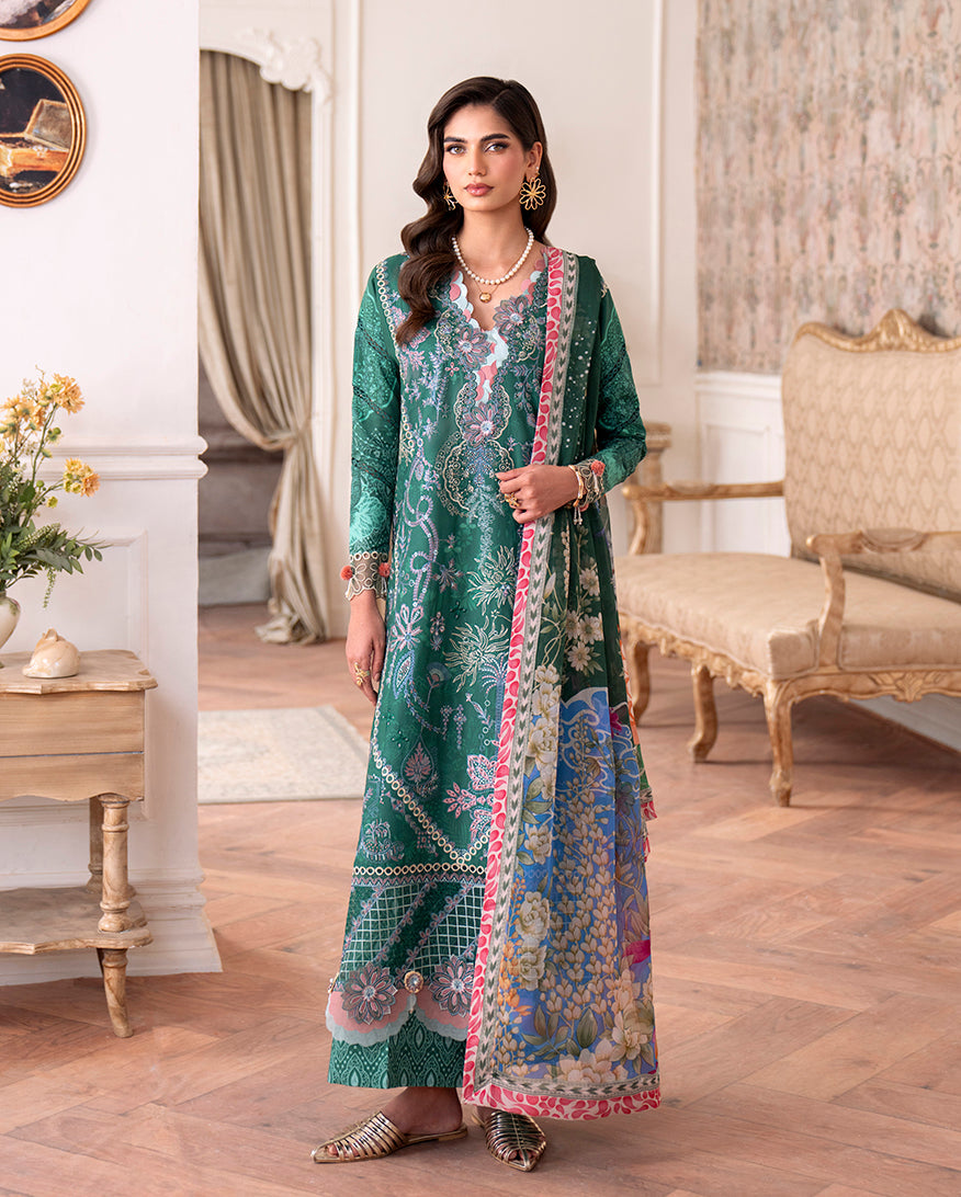 Roheenaz | Aezel Embroidered Cambric | Maham - Ladies Clothes - Maria Faisal