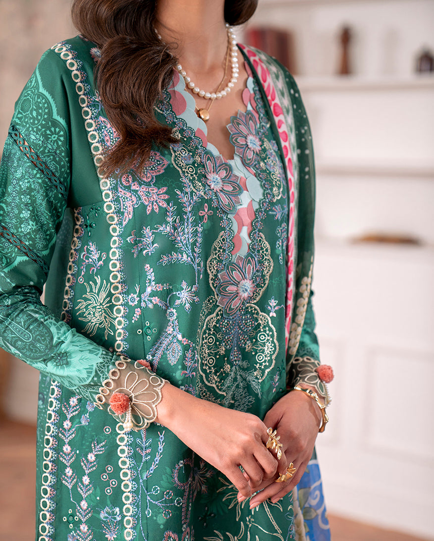 Roheenaz | Aezel Embroidered Cambric | Maham - Ladies Clothes - Maria Faisal
