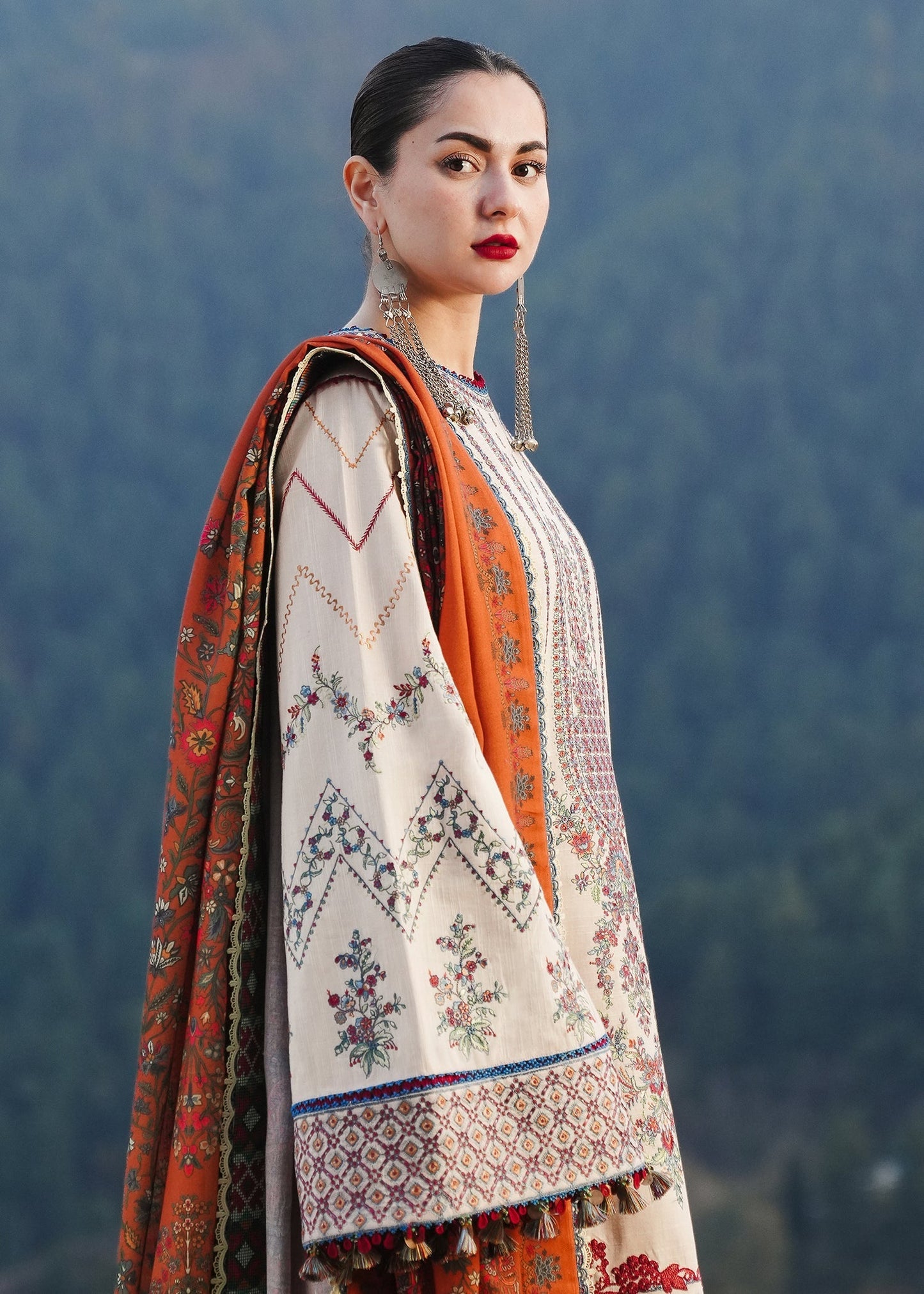 Hussain Rehar | Winter Shawl 24 | Almas - Ladies Clothes - Maria Faisal