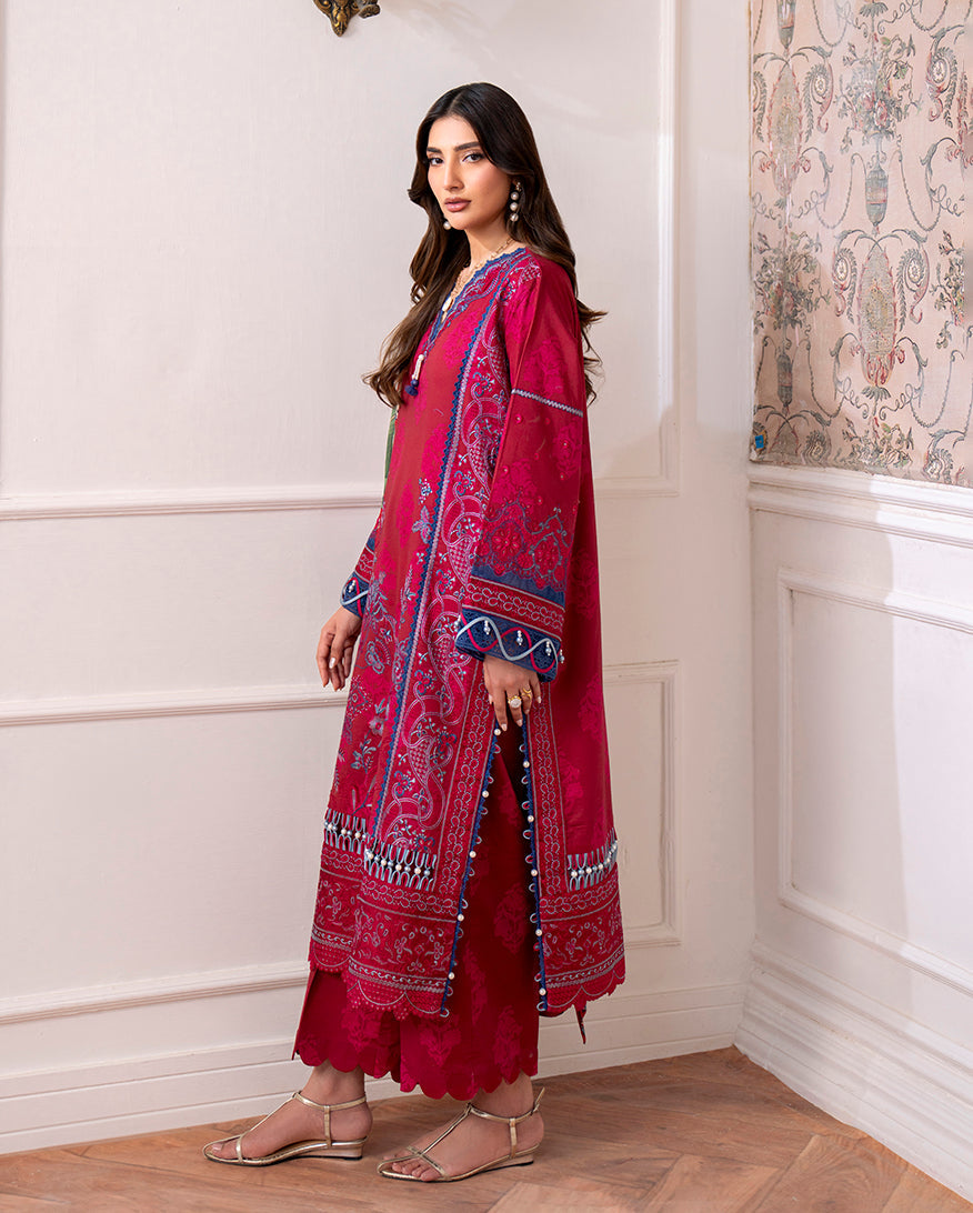 Roheenaz | Aezel Embroidered Cambric | Oriva - Ladies Clothes - Maria Faisal