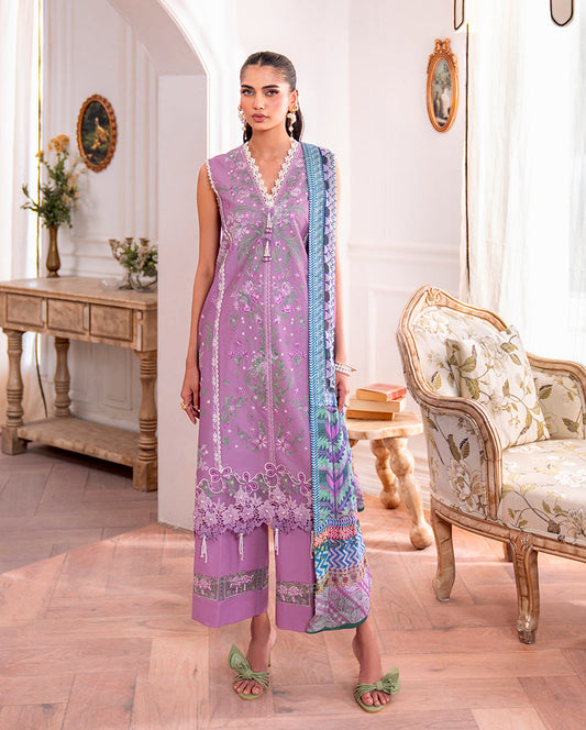 Roheenaz | Aezel Embroidered Cambric | Laila - Ladies Clothes - Maria Faisal
