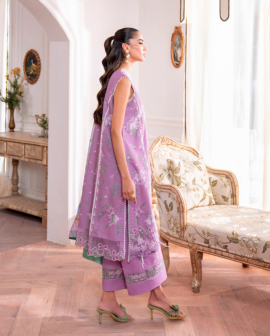 Roheenaz | Aezel Embroidered Cambric | Laila - Ladies Clothes - Maria Faisal