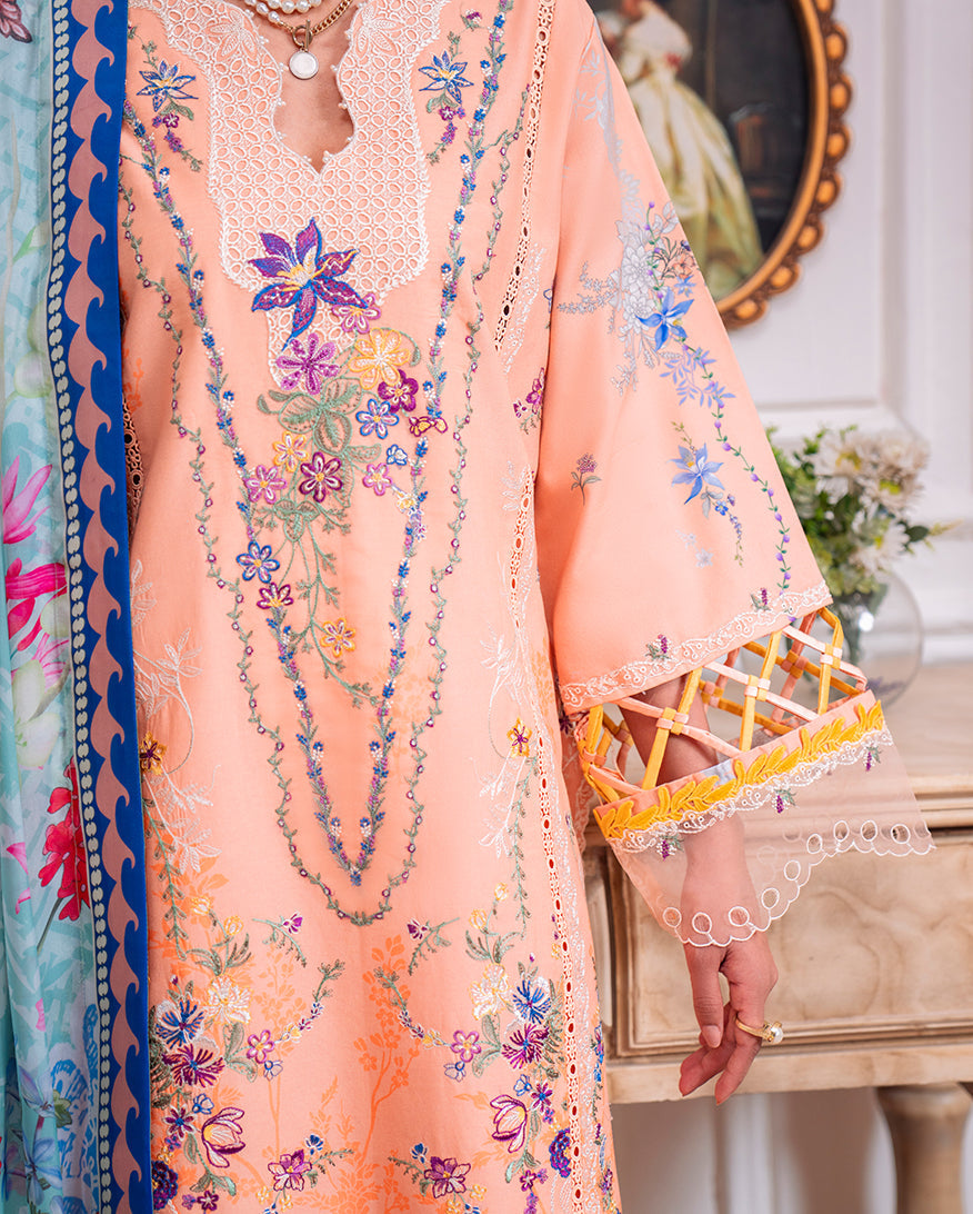 Roheenaz | Aezel Embroidered Cambric | Amal - Ladies Clothes - Maria Faisal