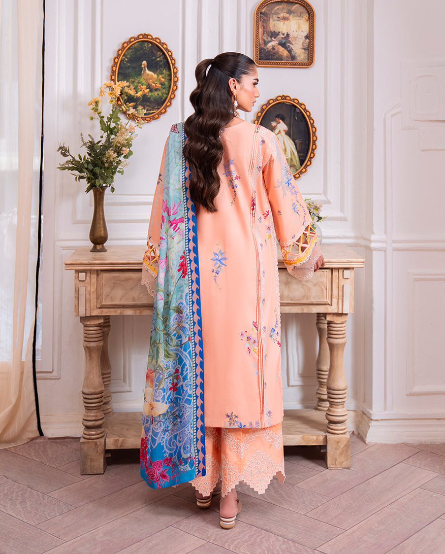 Roheenaz | Aezel Embroidered Cambric | Amal - Ladies Clothes - Maria Faisal
