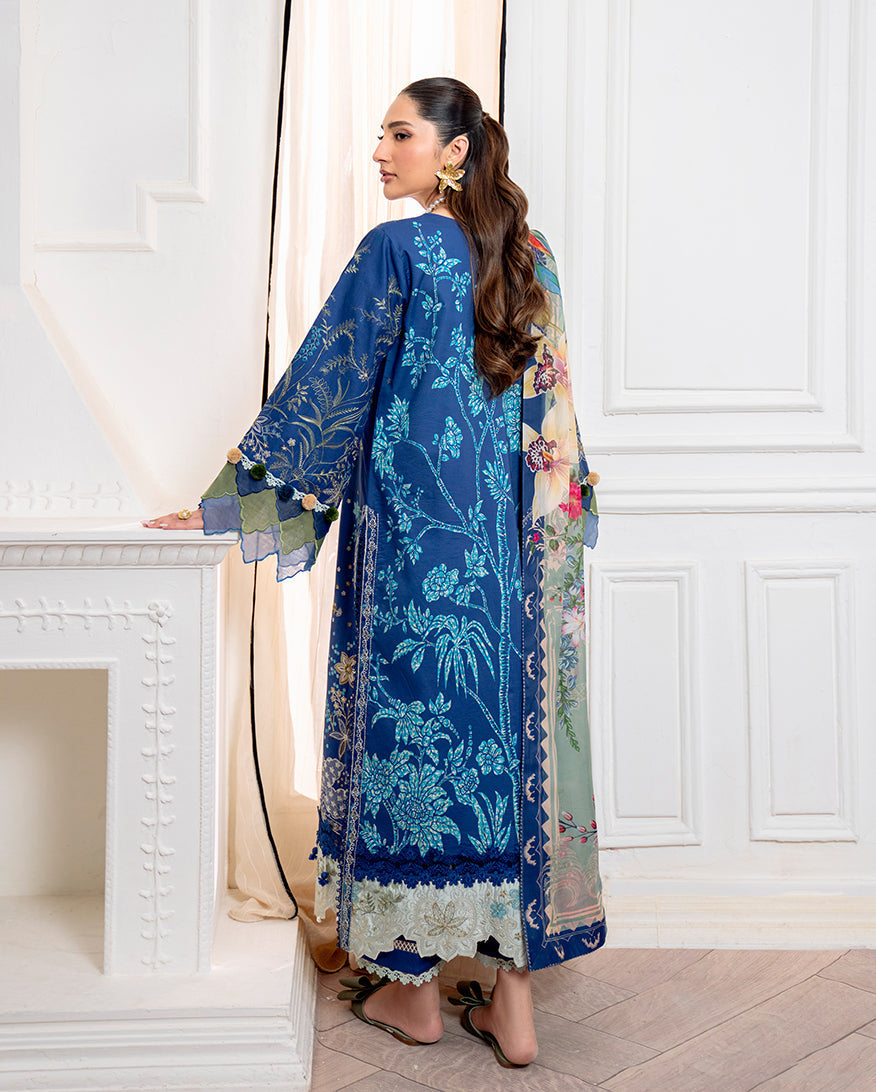 Roheenaz | Aezel Embroidered Cambric | Insha - Ladies Clothes - Maria Faisal