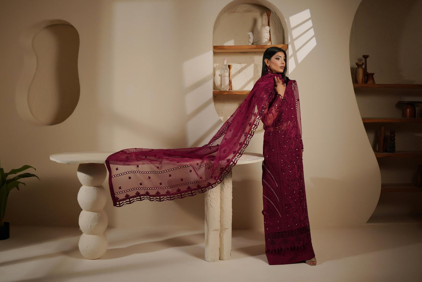 Maryams | Noir Luxe | IRELEEN-NOR-1401 - Formal Dress - available at Maria Faisal in UK and USA.