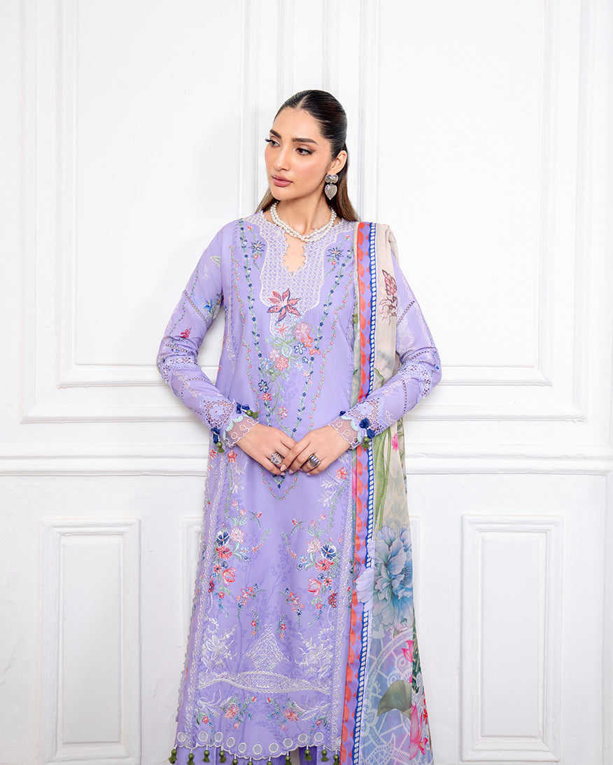 Roheenaz | Aezel Embroidered Cambric | Nivra - Ladies Clothes - Maria Faisal
