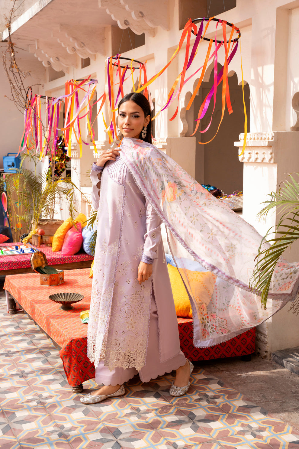 Florent | Basant Chikankari | FBC - 2B - Luxury Dress - available at Maria Faisal in UK and USA.