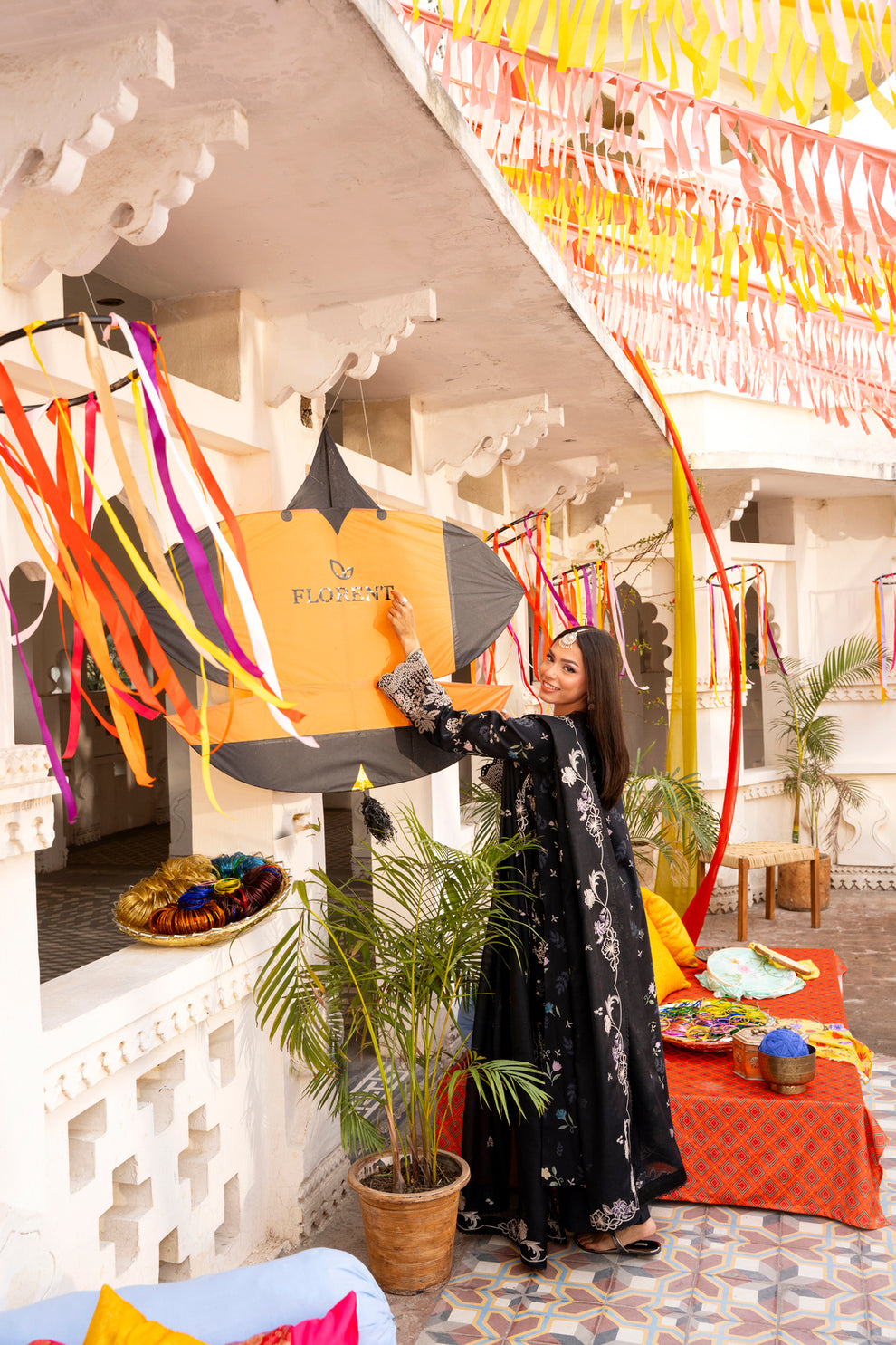 Florent | Basant Chikankari | FBC - 8A - Luxury Dress - available at Maria Faisal in UK and USA.