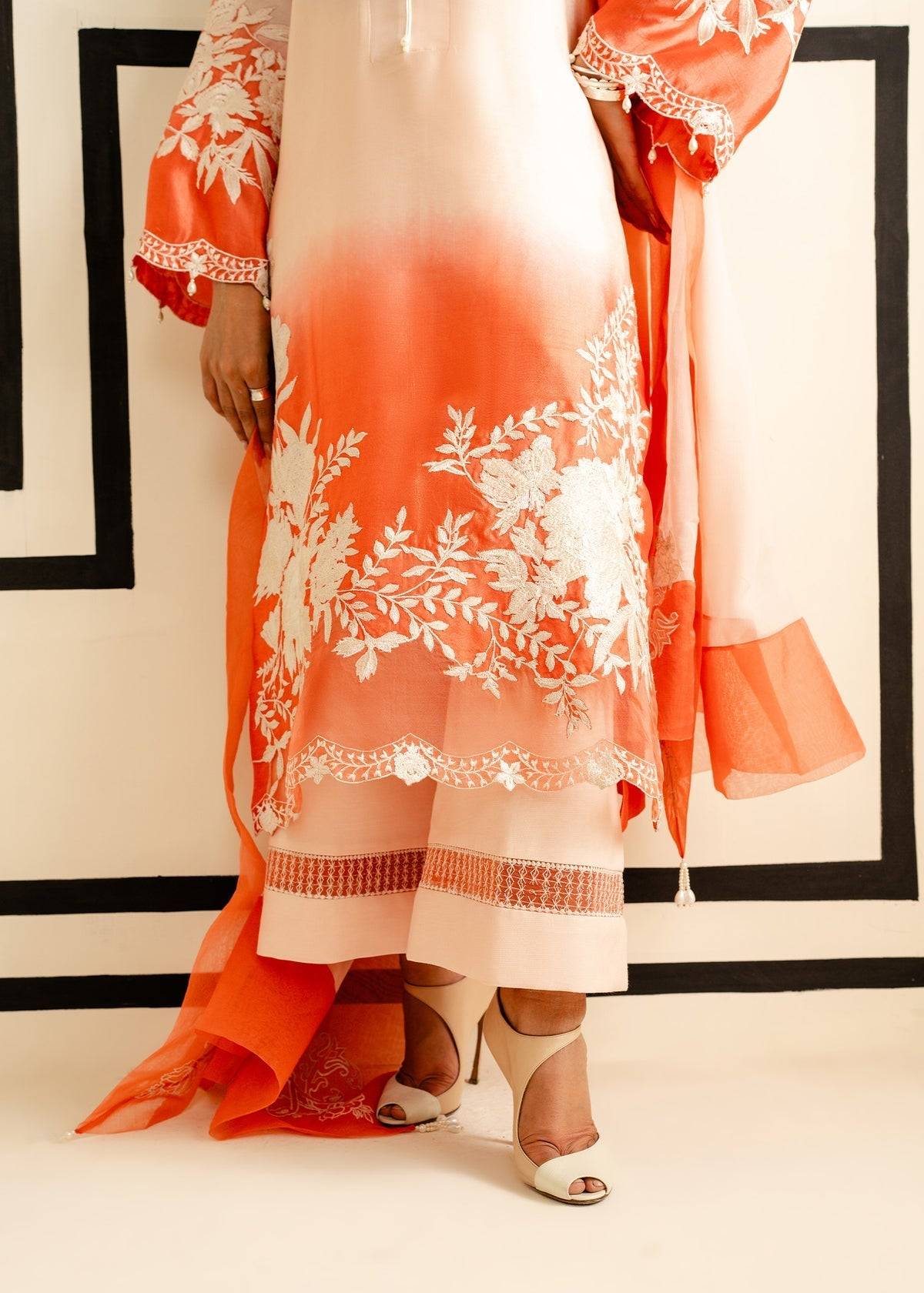 Mahgul | Nooreh Luxe | Ombré Coral by Maria Faisal - Registered Vendor of : Mahgul - type : Ladies Clothes - 100% original wedding dresses