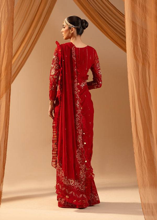 Paras by Pasha | Noor -e- Jahan Saree Collection | Laal-e-Jahan by Maria Faisal - Registered Vendor of : Paras by Pasha - type : Ladies Clothes - 100% original wedding dresses