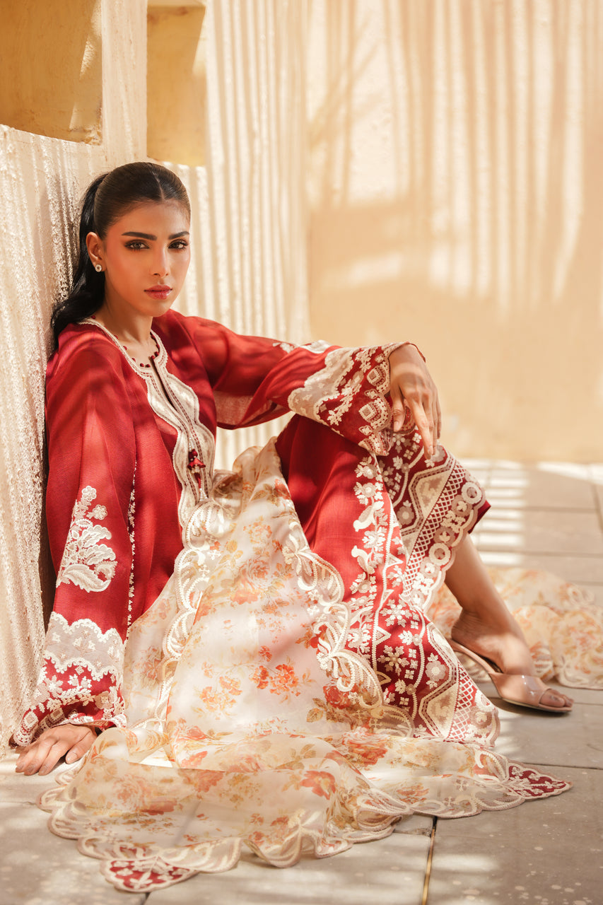 Sania Maskatiya | Eid ul Adha Edit | Zayna (B) - Luxury Dress - available at Maria Faisal in UK and USA.