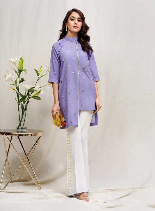 Hana | Rococo Ready to Wear | Lavender(ROCOB-05) by Maria Faisal - Registered Vendor of : Hana - type : Ladies Clothes - 100% original wedding dresses