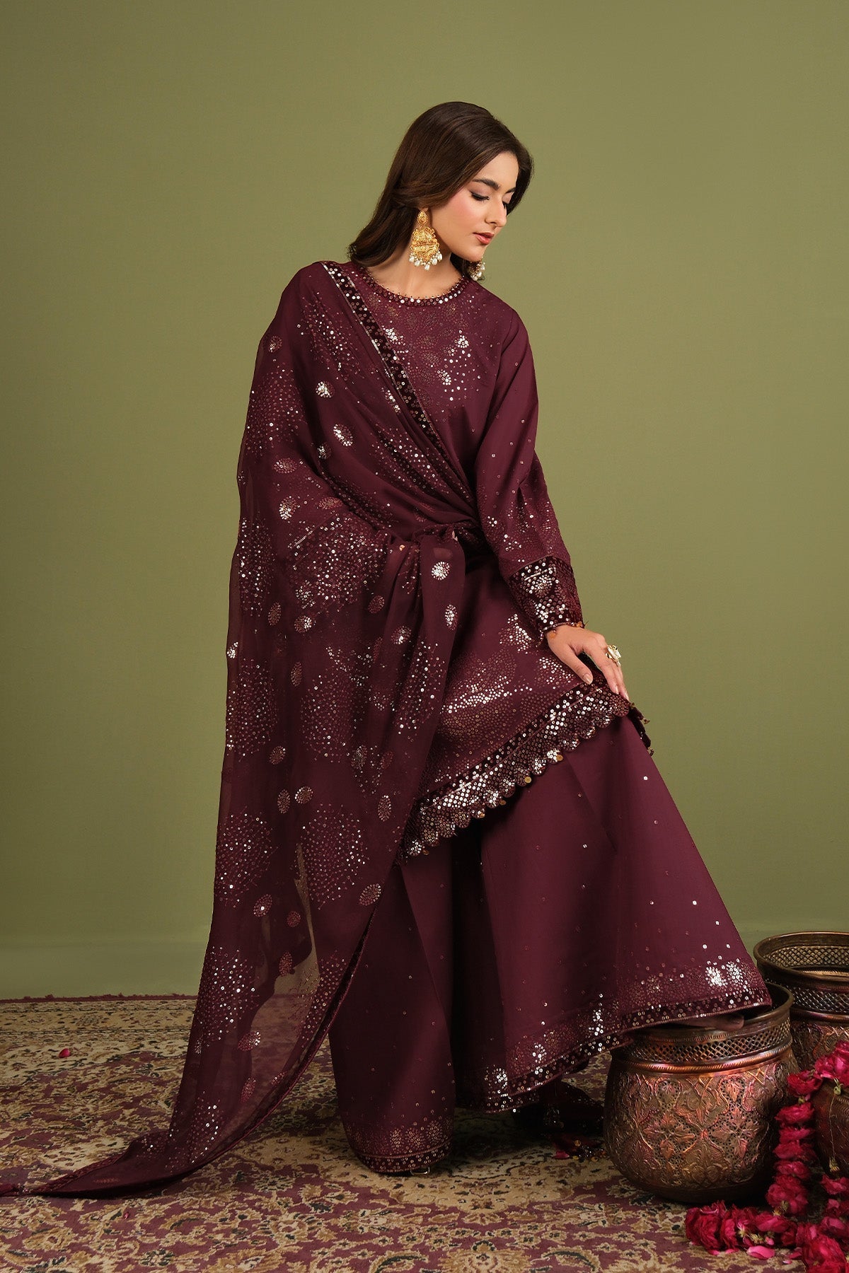 Alizeh | Luxe Raw Silk | AF-RS-16-Almas - Formal Dress - available at Maria Faisal in UK and USA.