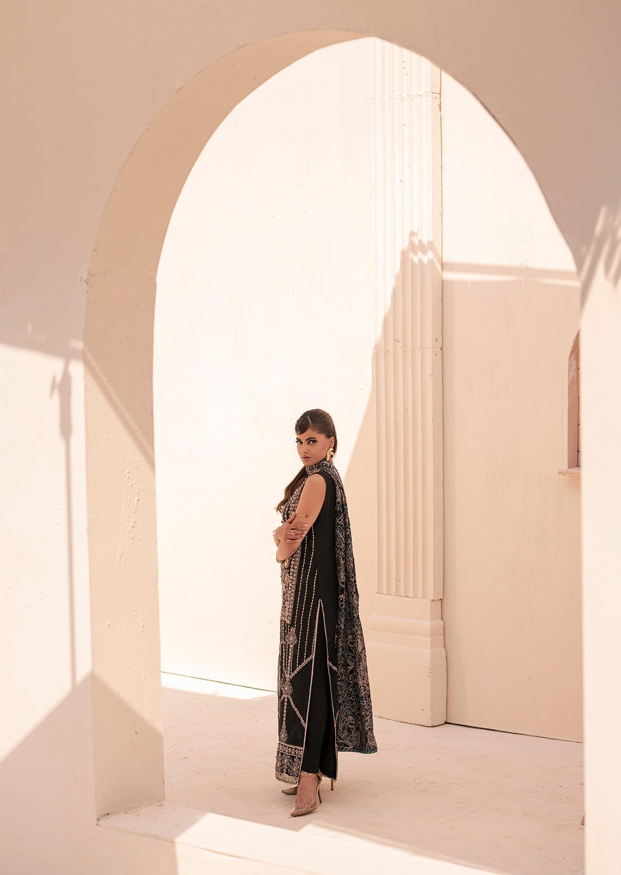 House of Nawab | Miorah Formals | ISOOD - A - Designer Dress with Intricate embroidery and embellishments. Shop elegent wedding dress at Maria Faisal.