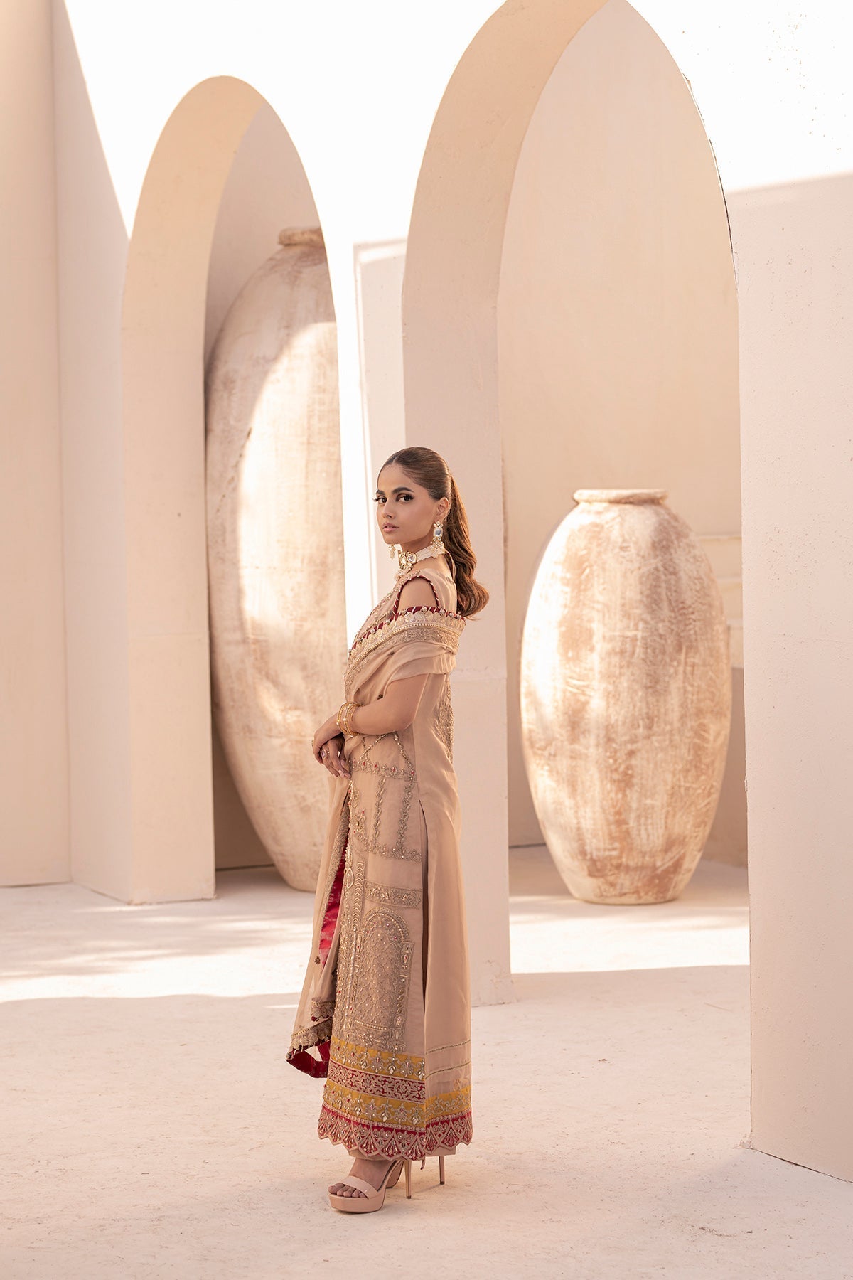 House of Nawab | Miorah Formals | ZIDHAR - B - Designer Dress with Intricate embroidery and embellishments. Shop elegent wedding dress at Maria Faisal.