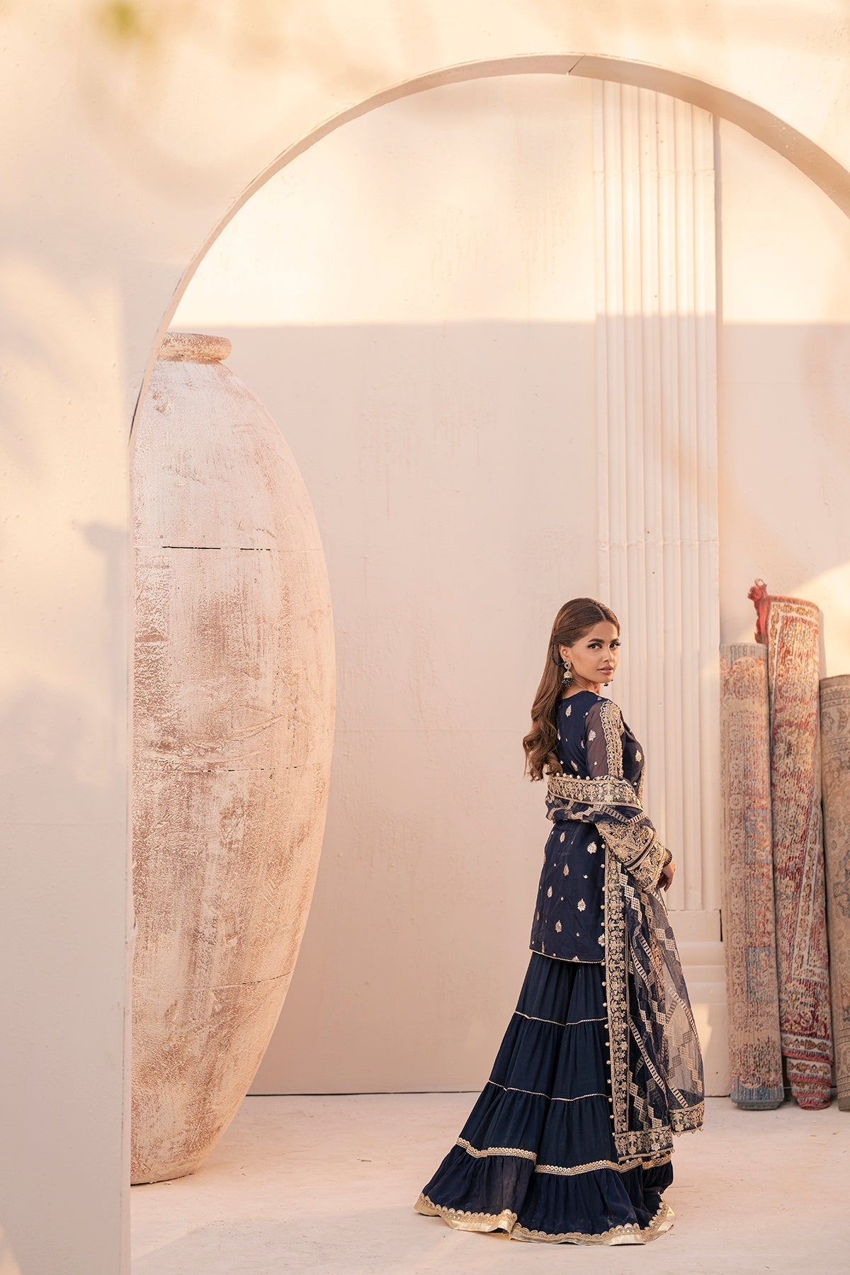 House of Nawab | Miorah Formals | IRAMMA - A - Designer Dress with Intricate embroidery and embellishments. Shop elegent wedding dress at Maria Faisal.