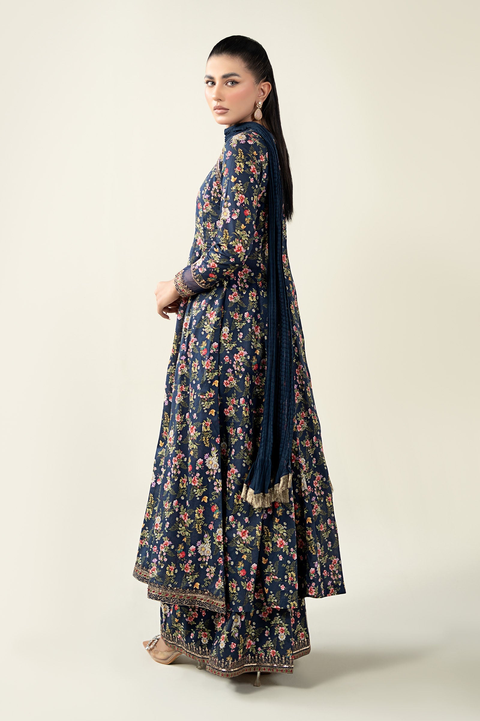 Maria B | Pre Fall Dresses | 3 Piece Printed Lawn Suit LL - Ladies Clothes - Maria Faisal