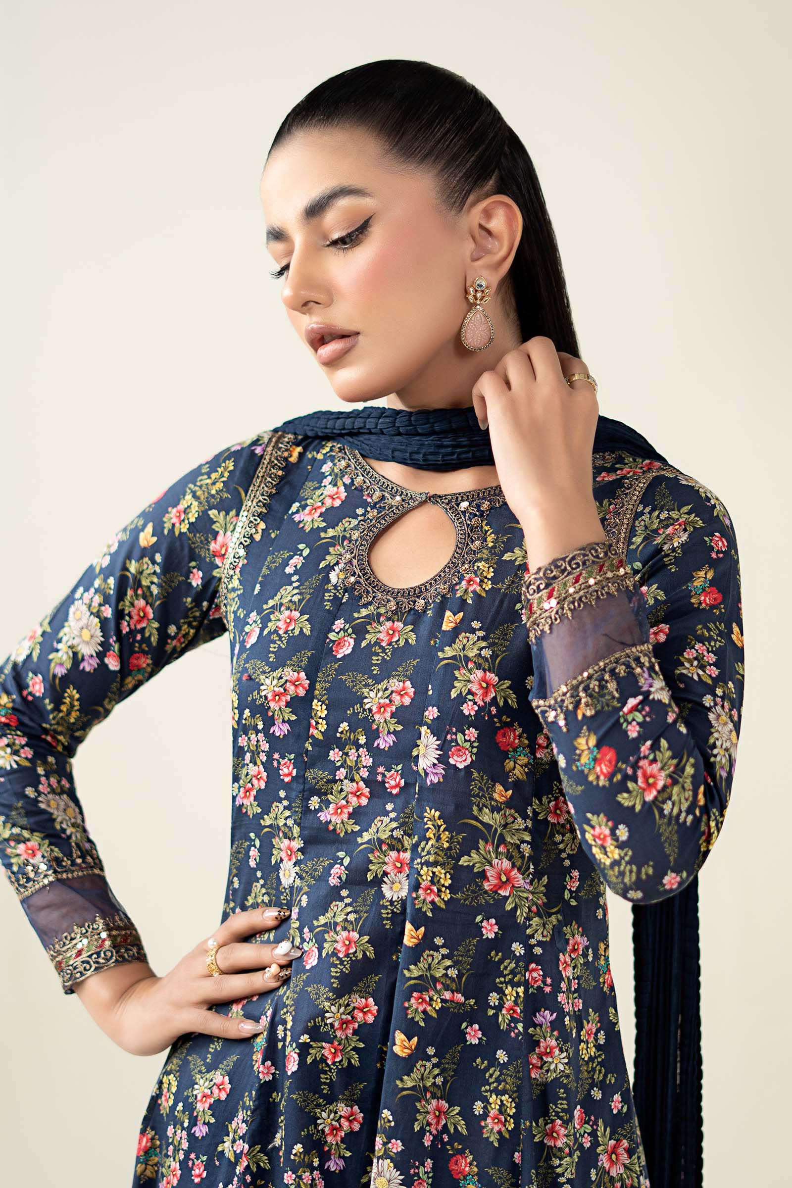 Maria B | Pre Fall Dresses | 3 Piece Printed Lawn Suit LL - Ladies Clothes - Maria Faisal