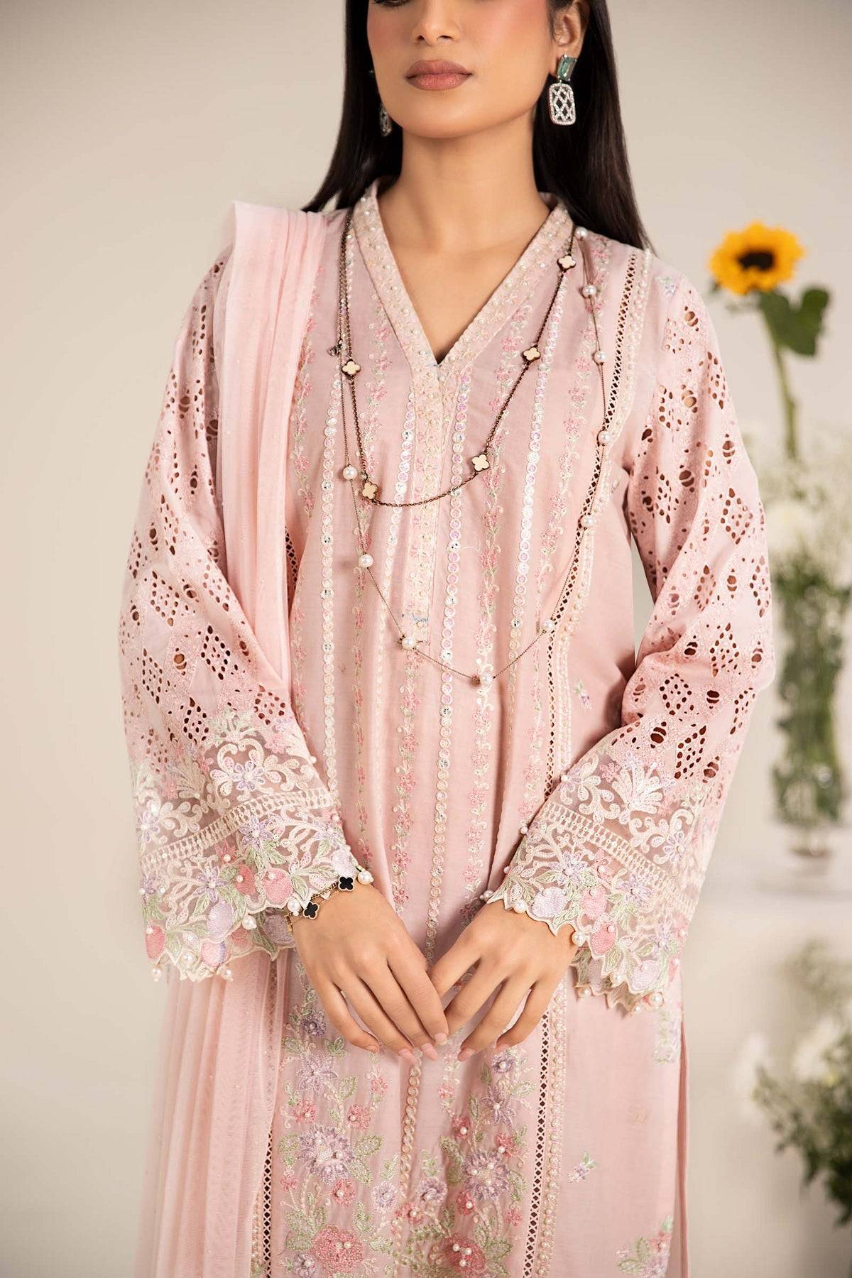 Maria B | Formal Wears | DW-EF25-07 Light Pink by Maria Faisal - Registered Vendor of : Maria B - type : Ladies Clothes - 100% original wedding dresses