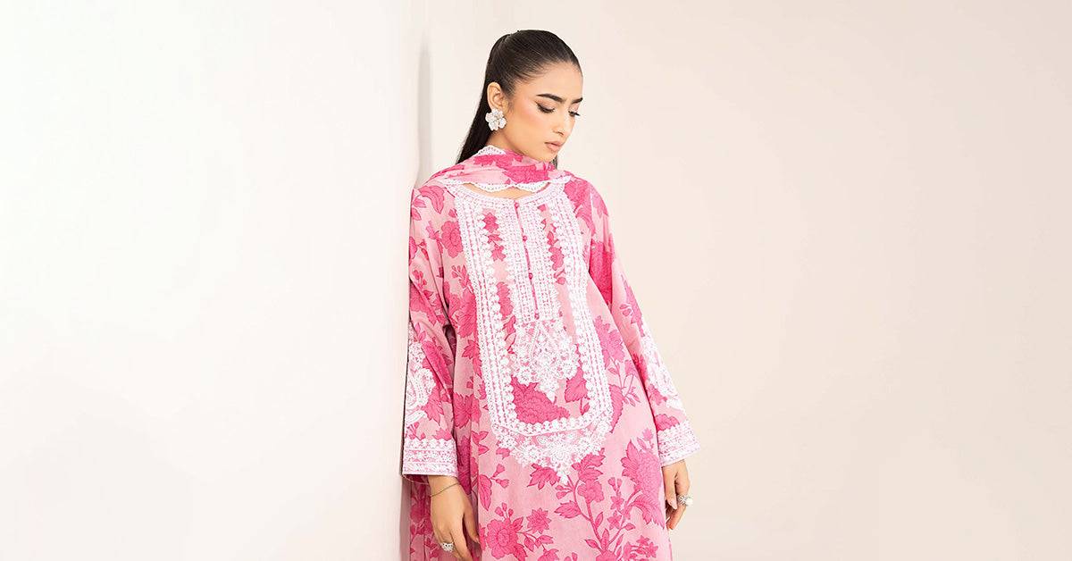 Maira B | Ready to Wear | DW-EF25-124 Pink by Maria Faisal - Registered Vendor of : Maria B - type : Wedding Dress - 100% original wedding dresses