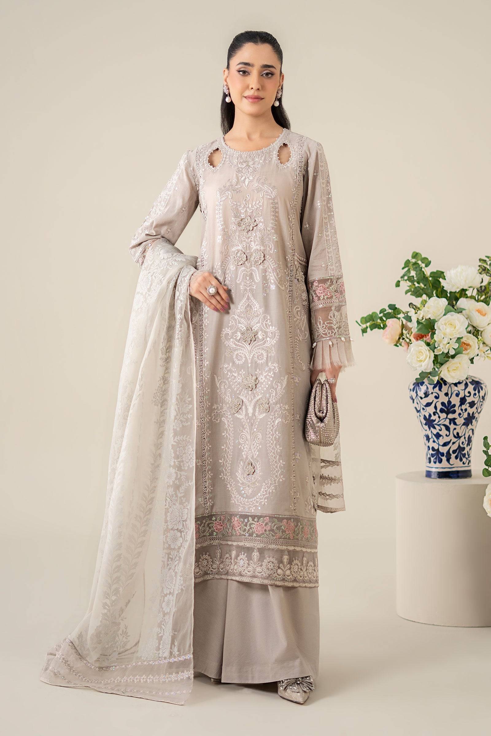 Maria B | Luxury Pret 25 | DW-EA25-57 by Maria Faisal - Registered Vendor of : Maria B - type : Ladies Clothes - 100% original wedding dresses