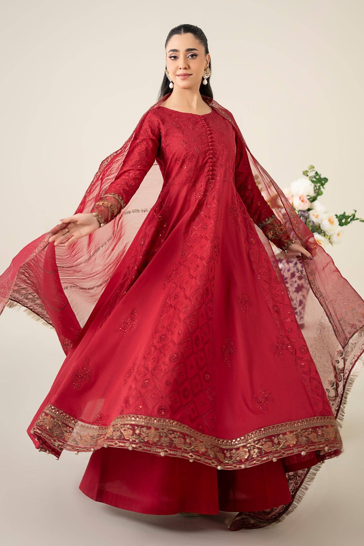 Maria B | Luxury Pret 25 | DW-EA25-65 by Maria Faisal - Registered Vendor of : Maria B - type : Ladies Clothes - 100% original wedding dresses