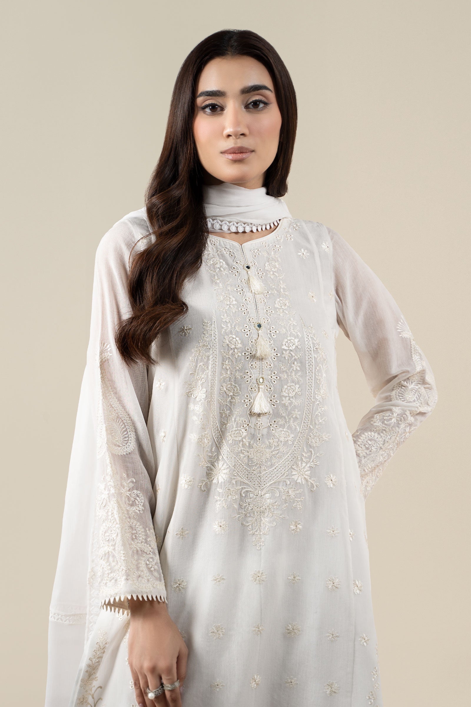 Maria B | Pre Fall 25 | Paper Cotton Suit 07 - Ladies Clothes - Maria Faisal