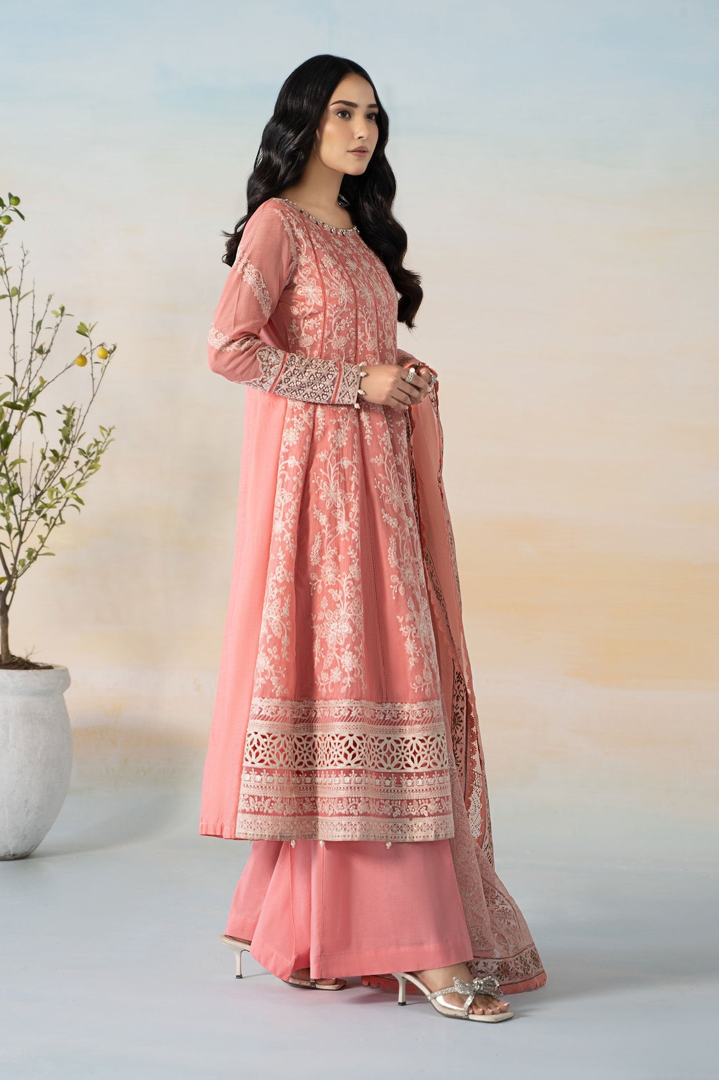 Maria B | Eid Festive Pret | DW-EF24-06R1 - Luxury Dress - available at Maria Faisal in UK and USA.