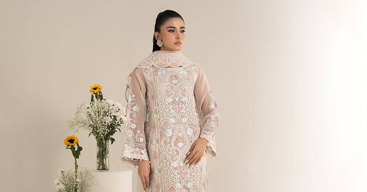 Maira B | Ready to Wear | DW-EF25-02 Off White by Maria Faisal - Registered Vendor of : Maria B - type : Wedding Dress - 100% original wedding dresses
