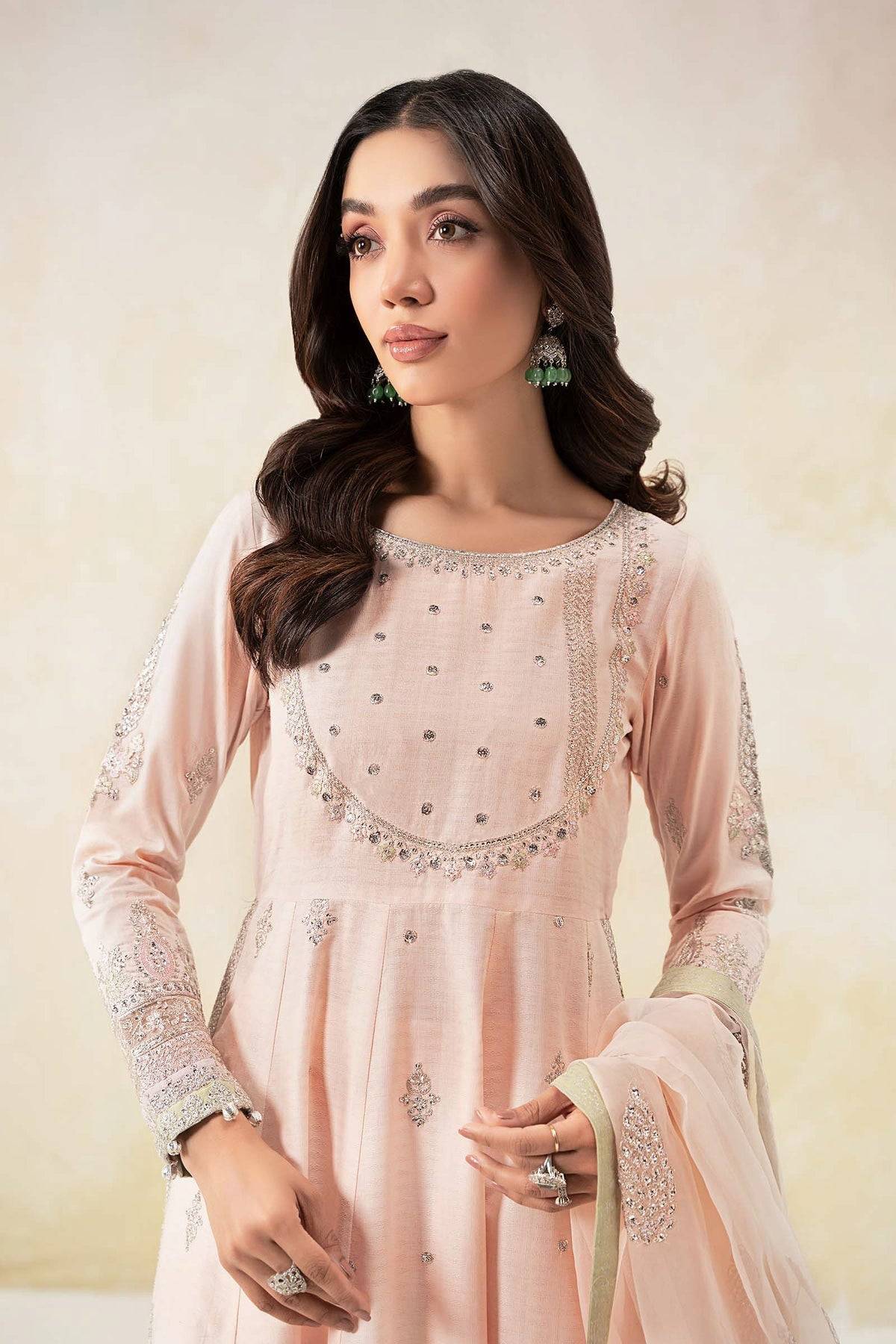 Maria B | Formal Wears | DW-EF25-68 Pink by Maria Faisal - Registered Vendor of : Maria B - type : Ladies Clothes - 100% original wedding dresses
