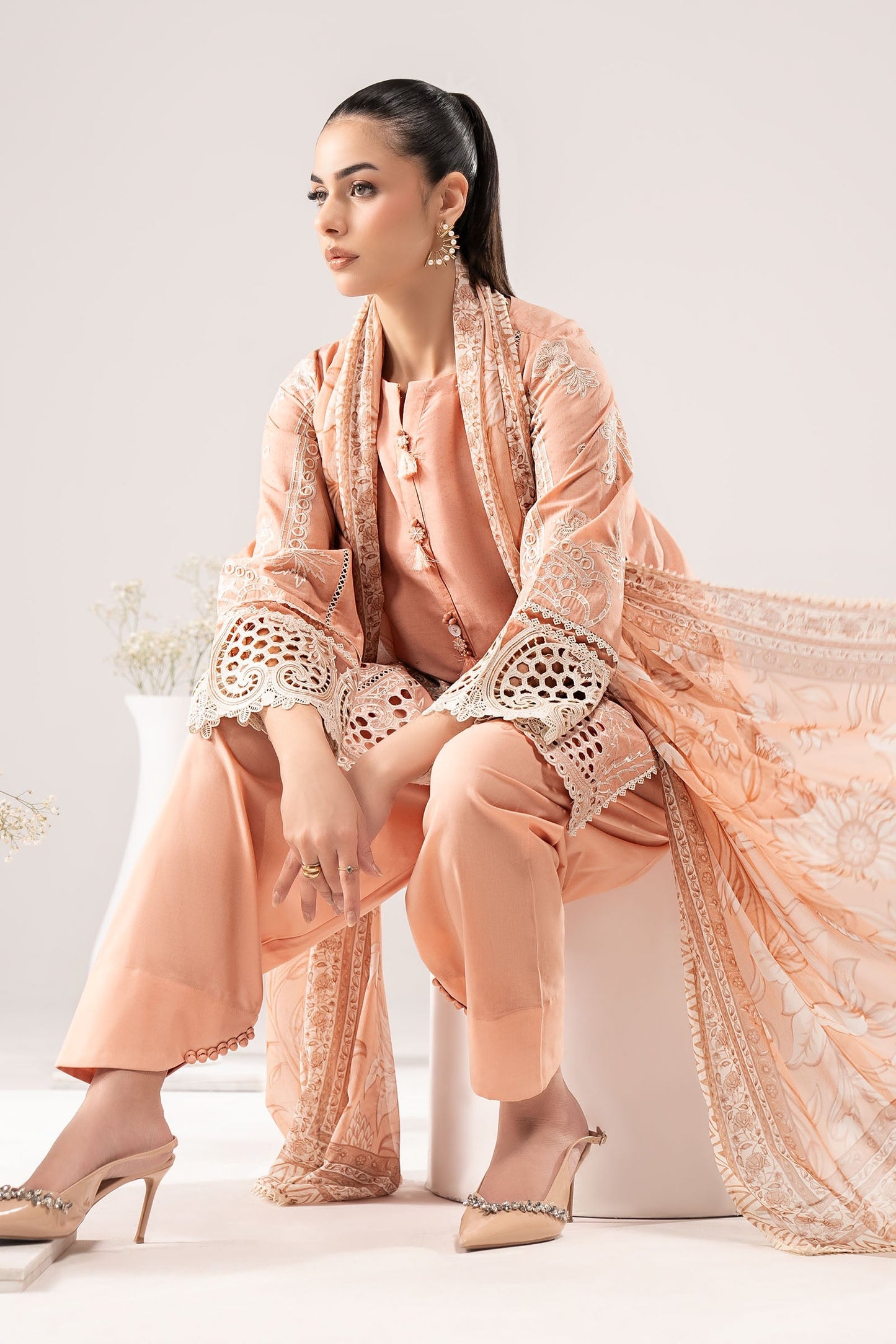 Maria B | Eid Collection Pret | DW-EF26-02 - Dress - available at Maria Faisal in UK and USA.