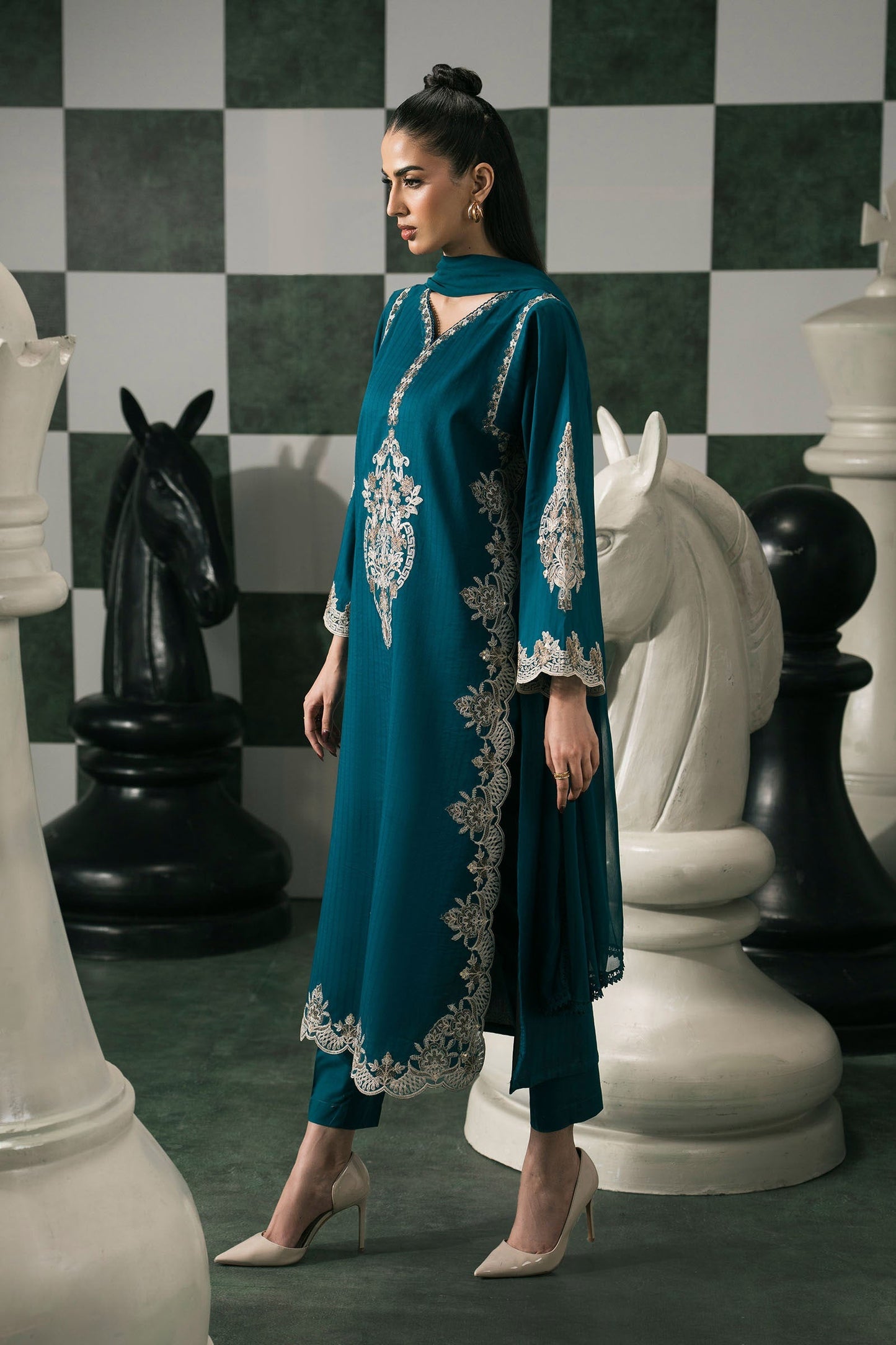 Maria B | Eid Collection Pret | DW-EF26-20 - Dress - available at Maria Faisal in UK and USA.