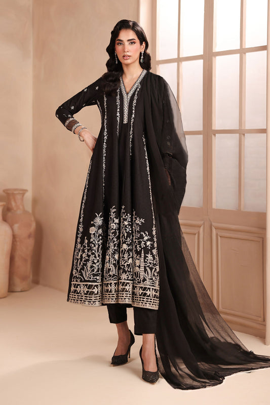 Maria B | Luxury Winter Pret 25 | DW-MN25-09-Black - Ladies Clothes - Maria Faisal