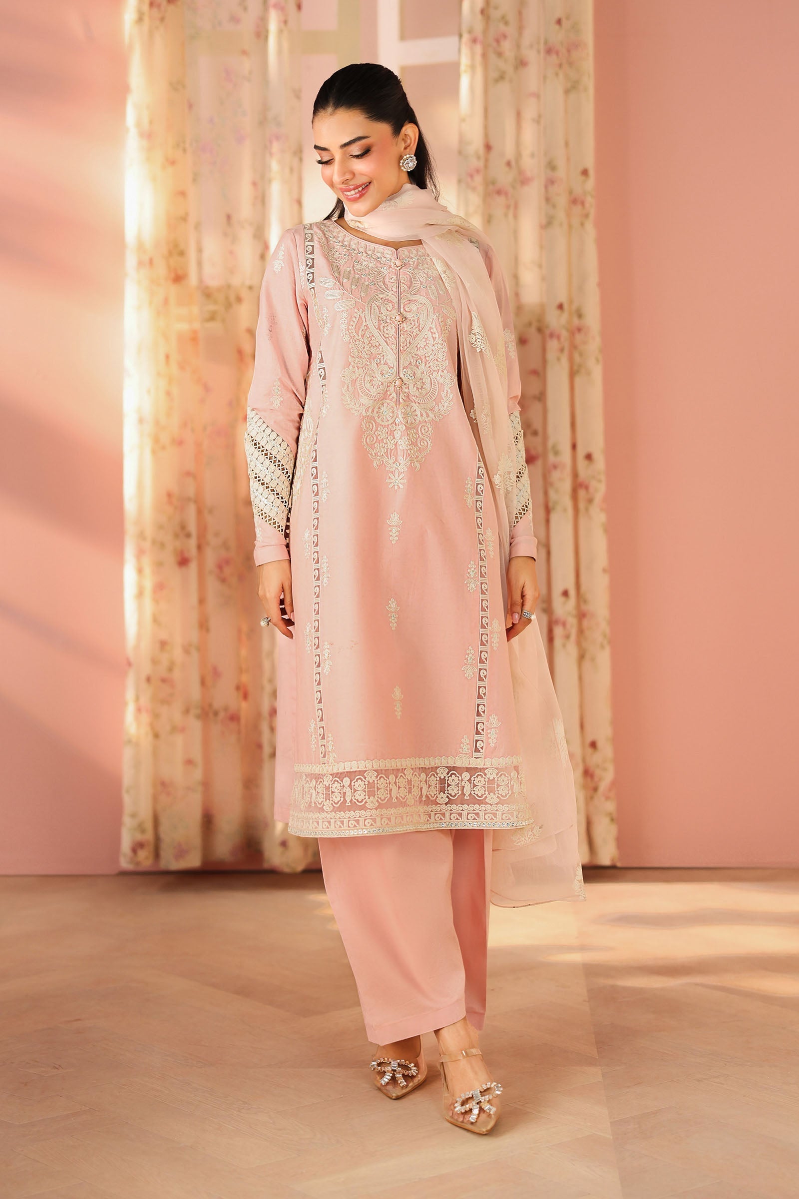 Maria B | Pre Fall 25 | Dobby Suit 04 - Ladies Clothes - Maria Faisal
