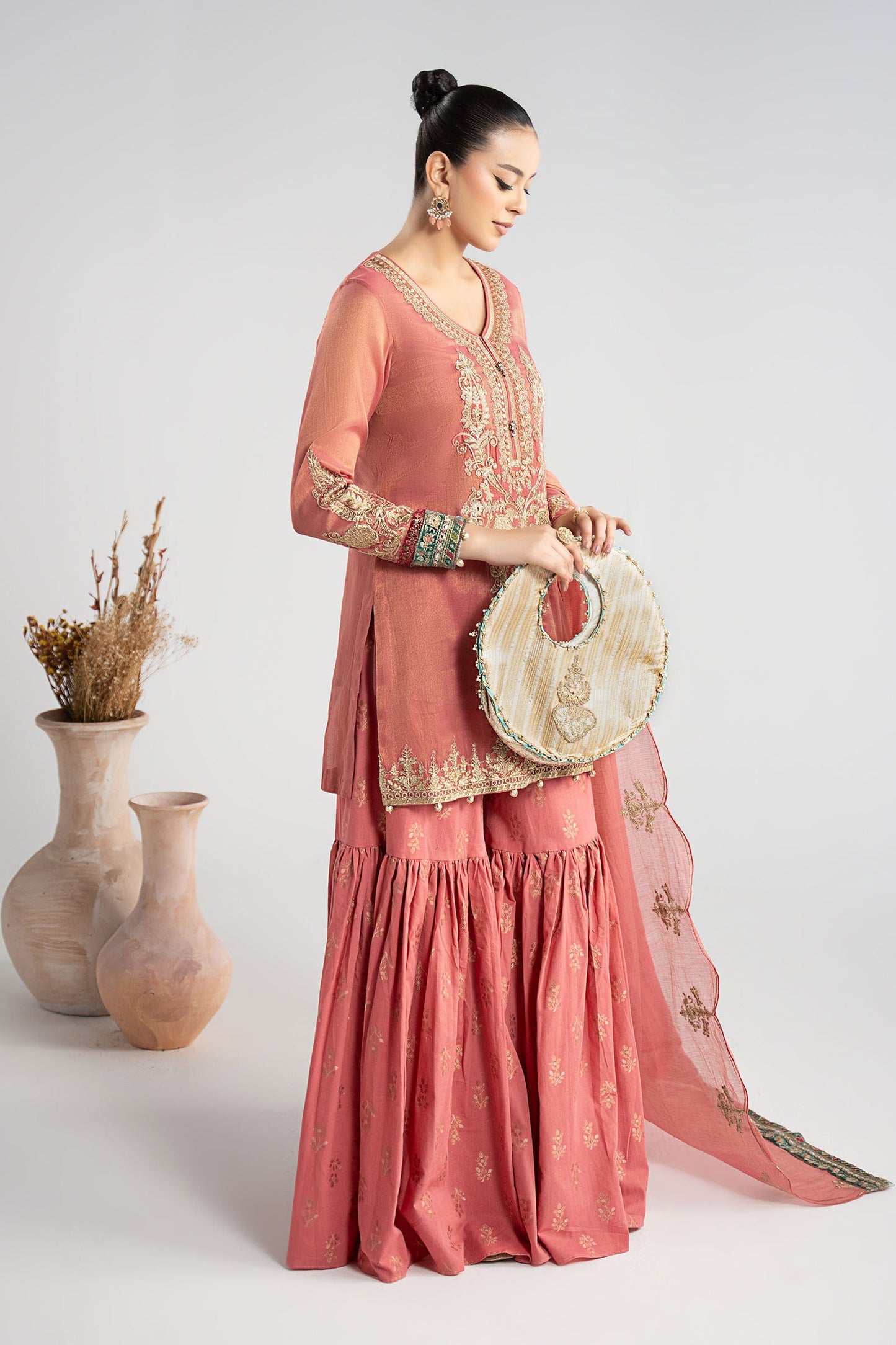 Maria B | Pre Fall Dresses | 3 Piece Embroidered Masoori Suit ZD - Ladies Clothes - Maria Faisal